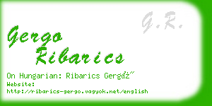 gergo ribarics business card
